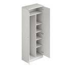 Armadio Portascope 71x38x182 cm con 5 ripiani Gabriella bianco frassinato