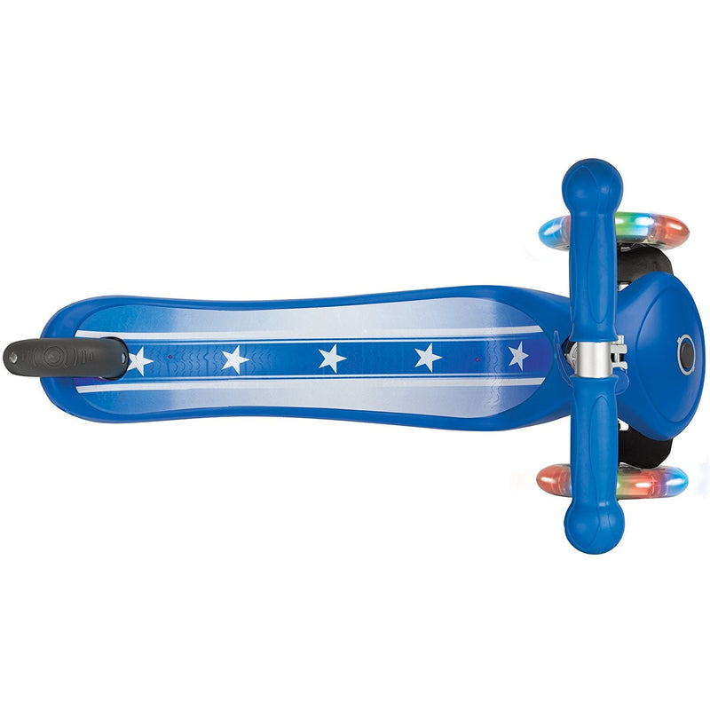 Monopattino a 3 Ruote a LED 3 Altezze Max 50Kg Globber PRIMO Fantasy Lights Up Stelle Azzurro