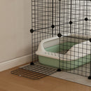 Box Recinto per Gatti Modulabile a 4 Livelli 105x105x140 cm 5 Ingressi e Rampe in Acciaio e PP Nero  