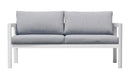 Divano 2 Posti da Giardino 155x75x60 cm in Alluminio Bianco
