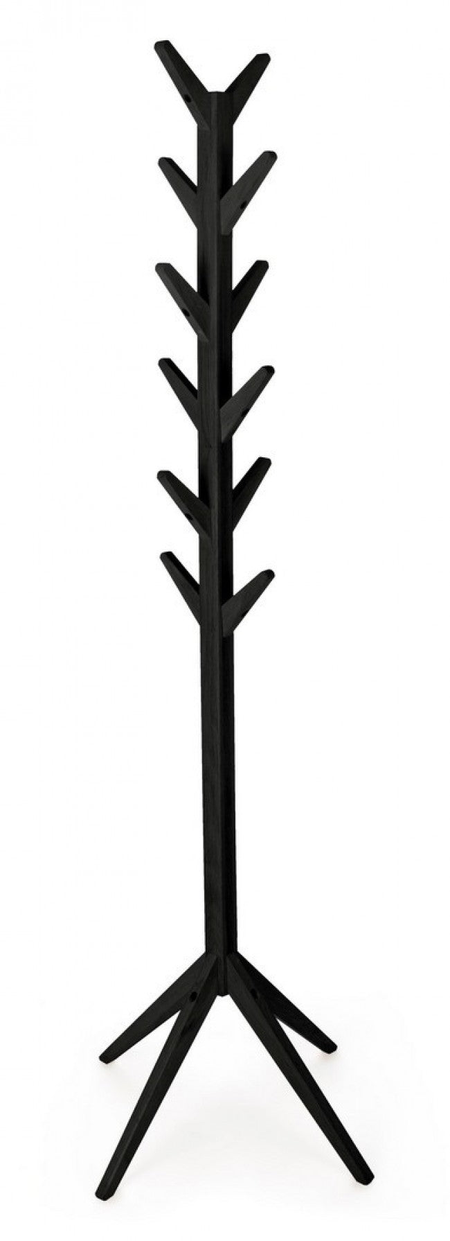 Appendiabiti 60x60x169 cm Daiki in Legno Nero