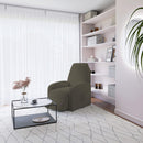 Copripoltrona Reclinabile Elasticizzato Taglia Unica con Tasca Laterale Tortora