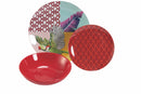 Servizio Piatti 18 Pezzi in Porcellana e Gres Multicolor Villa d'Este Home Tivoli Parrot Groove