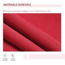 Tenda da Sole Avvolgibile a Parete 4x2.5m in Poliestere Rosso Scuro