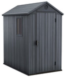 Casetta da Giardino Porta Attrezzi 125,8x184,5x205,1 cm in Resina Keter Darwin 4x6 Grigia