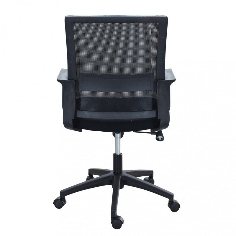 Poltrona da Ufficio Mollie 60x58x111/121 h cm in Poliuretano Nero