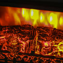 Camino Elettrico da Pavimento 1800W con Fiamma a 3 Intensità 36x21x47 cm Nero 