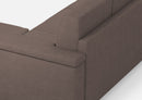 Divano 2 Posti con Pouf 148x155x85 cm Marrak in Tessuto Talpa