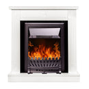 Camino Elettrico da Pavimento 86,5x82x25 cm Effetto Fiamma 2000W Donald & Pluton Bianco/nero