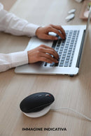 Mouse Wireless Ricaricabile 2.4GHz in Plastica Bianco