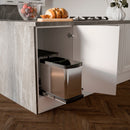 Pattumiera da Cucina ad Estrazione 2x 12 L in Acciaio Emuca 