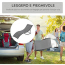 Set 2 Lettini Prendisole Pieghevoli 61x165x63 cm in Alluminio e Textilene Nero e Grigio Scuro
