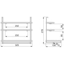Portarotoli da Appendere 3 Ripiani in Acciaio Emuca Grigio antracite