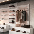 Set 2 Barre Appendiabiti per Armadio Ø27x81,5 cm in Acciaio Emuca Bianco