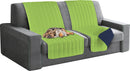 Copridivano a Fascia Doubleface Trapuntato 60x190cm Verde Mela/Blu scuro
