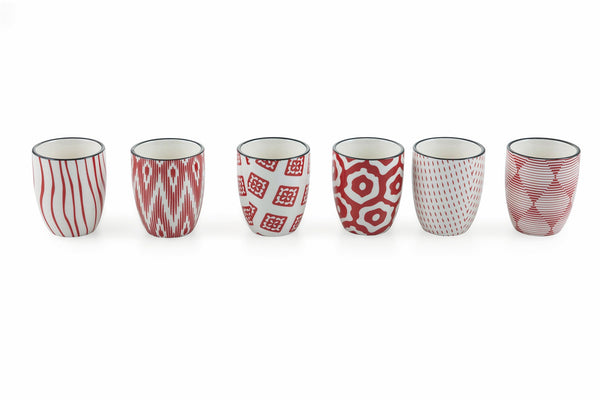 Set 6 Tazzine Senza Manico Ø5x6,5 cm in Gres Villa d'Este Home Tivoli Confusion sconto