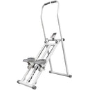 Stepper Vertical Climber 90x50x133 cm con Manubri Regolabile a 3 Livelli e Display LCD in Acciaio Bianco      