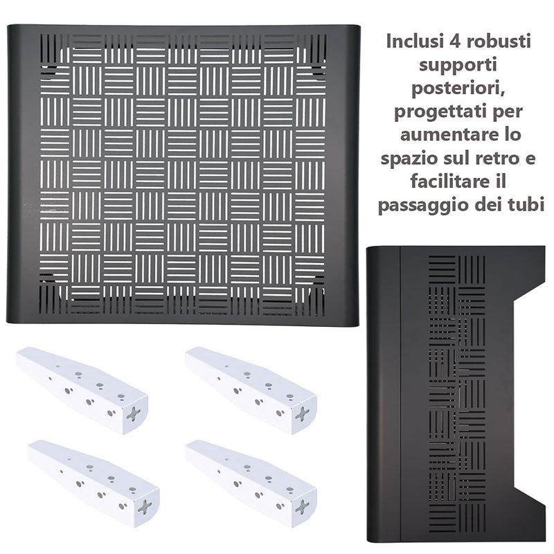 Copri Condizionatore da Esterno Large 105x65x95 cm in Acciaio Zincato Antracite