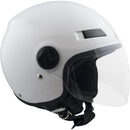 Casco Demi-Jet per Scooter Visiera Lunga SKA-P 1 LH Metropoli Bianco Metal 