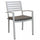 Poltrona Formentera con Cuscino 46x62x84 h cm in Alluminio Tortora