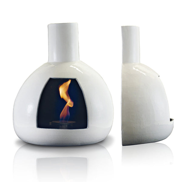 Camino a Bioetanolo da Parete in Ceramica 50x60 cm Ferazzoli Peer Bianco online