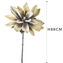 Set 6 Fiori di Ninfea Artificiali Altezza 88 cm Giallo