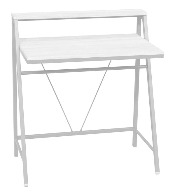 sconto Scrivania 80x60x75 cm in Metallo e Truciolare Motti Newark Bianco