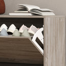 Set da Ingresso con Scarpiera Appendiabiti e Specchio in Legno e Vetro Grigio   