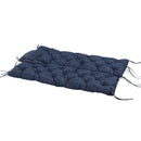 Cuscino per Dondolo da Giardino in Stile Capitonné 150x98x8 cm in Cotone e Poliestere Blu Scuro      