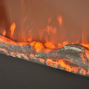 Camino Elettrico da Parete Effetto Fiamma 1500W Nora Nero