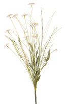 Set 4 Fiori Artificiali di Campo con Margherita Altezza 60 cm Bianco