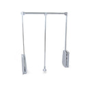 Appendiabiti Saliscendi per Armadio 83-115 cm Max 12Kg in Acciaio Emuca Cromo