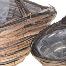 Set 2 Cesti Ovali in Vimini con Manico Larghezza 47 cm