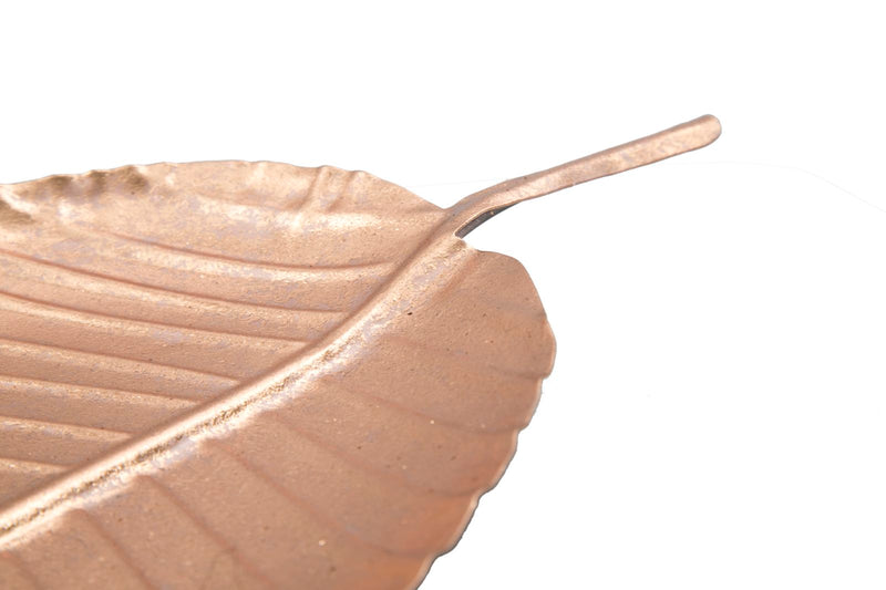 Svuota Tasche Foglia Glam 2 Rame 18x2x55 cm in Ferro 