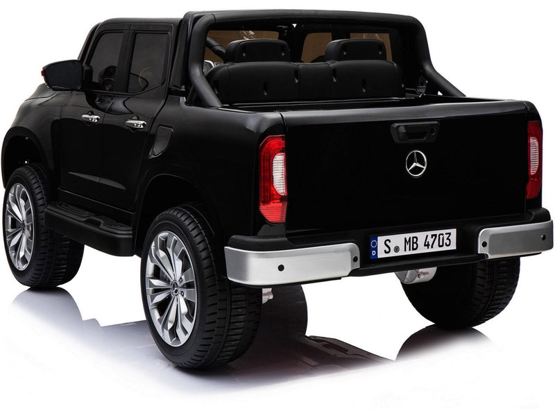 Macchina Elettrica per Bambini 2 Posti 12V con Licenza Mercedes Classe X Pick-up Nera