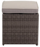 Set Tavolo + Sedie da Giardino in Polyrattan Atlanta Grigio