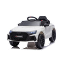 Macchina Elettrica per Bambini Licenza Audi RS 3 Sportback 12V Sedili in Pelle e Telecomando Bianco