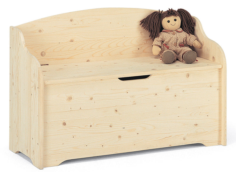 Cassapanca Baule Rettangolare in Legno Abete Grezzo Fumer Sole