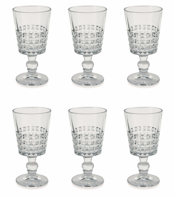 acquista Set 6 Calici Ø8,4x17 cm in Vetro Villa d'Este Home Tivoli Pixel Trasparente