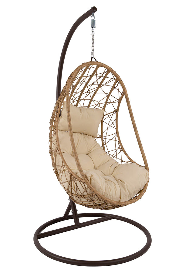 prezzo Amaca Dondolina da Giardino Ø105x195 cm in Wicker Beige