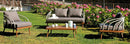 Set da Giardino in Alluminio e Corda Vorghini Imperia Legno e Grigio