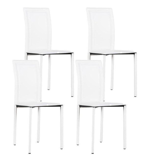 Set 4 Sedie 41x39xH90 cm in Similcuoio Net Bianco prezzo