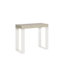 Consolle Allungabile 90-196x40x77 cm Tecno Small Cashmere Telaio Bianco 