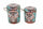 Set 2 Pouf Contenitore Tondo in MDF Turchese
