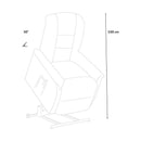 Poltrona Alzapersona Elettrica 1 Motore 80x86x107 cm in Tessuto Nero