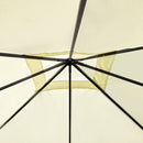 Tendone Gazebo da Giardino Bianco in Metallo 3x3m 