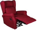 Poltrona Relax Manuale Reclinabile in Tessuto Vandi Bordeaux