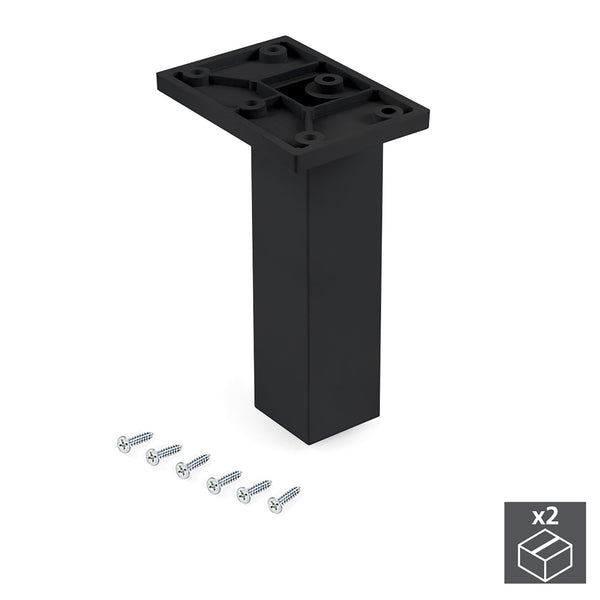 Piedino per Mobile Centrale Regolabile 140 - 150 mm Plastica Nero 2 Pezzi Emuca sconto