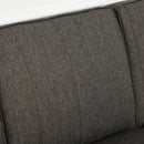 Divano Letto Angolare 216x139x80 cm con Penisola in Legno e Tessuto Grigio