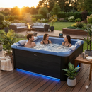 Vasca Idromassaggio da Esterno Spa Smontabile 160x160x65 cm 6 Persone Oslo Sapphire Pannello OLED